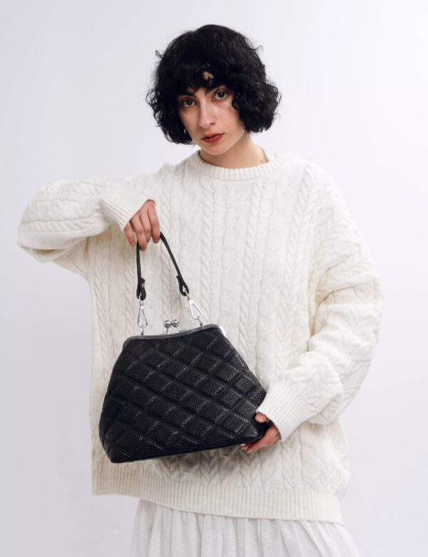 Schwarze Ledertasche - Image 2